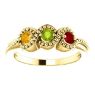 Picture of Gold 1 to 5 Round Stones Mother's Ring