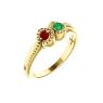 Picture of Gold 1 to 5 Round Stones Mother's Ring