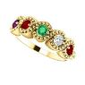 Picture of Gold 1 to 5 Round Stones Mother's Ring