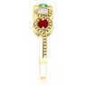 Picture of Gold 1 to 5 Round Stones Mother's Ring