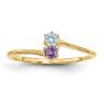 Picture of 14K Gold 1 to 4 Round Stones Mother's Ring