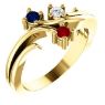 Picture of Gold 1 to 5 Round Stones Mother's Ring