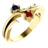 Picture of Gold 1 to 5 Round Stones Mother's Ring