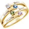 Picture of Gold 1 to 4 Stones/Names Engravable Mother Ring