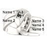 Picture of Silver 1 to 5 Stones/Names Engravable Mother Ring