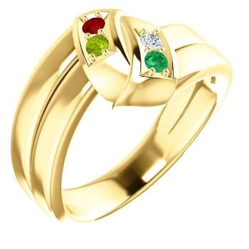 Picture of Gold 1 to 5 Stones/Names Engravable Mother Ring