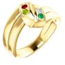 Picture of Gold 1 to 5 Stones/Names Engravable Mother Ring