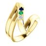 Picture of Gold 1 to 5 Stones/Names Engravable Mother Ring
