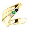 Picture of Gold 1 to 5 Stones/Names Engravable Mother Ring