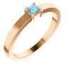 Picture of Gold 1 to 4 Square Stones Mother's Ring