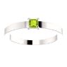 Picture of Silver 1 to 4 Square Stones Mother's Ring