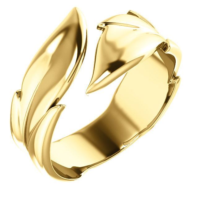 Carina Gems. 14K Gold Leaf Ring