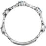 Picture of 14K White Aquamarine & Diamond Leaf Ring