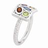 Picture of Silver Stackable Multi Color Gemstones Ring
