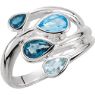 Picture of Sterling Silver Blue Topaz Ring