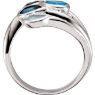 Picture of Sterling Silver Blue Topaz Ring