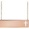 Picture of 14K Gold Engravable Cross 16-18" Necklace