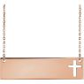 Picture of 14K Gold Engravable Cross 16-18" Necklace