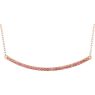 Picture of 14K Rose Gold Pink Sapphire Bar Necklace