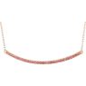 Picture of 14K Rose Gold Pink Sapphire Bar Necklace