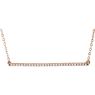 Picture of 14K Gold Diamond Straight Bar Necklace
