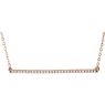 Picture of 14K Gold Diamond Straight Bar Necklace