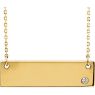 Picture of 14K Gold Engravable Bar 18" Necklace