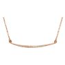 Picture of 14K Gold Diamond Curved Bar Necklace