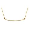 Picture of 14K Gold Diamond Curved Bar Necklace