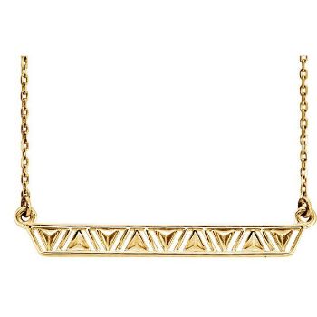 Picture of Silver or Gold Triangle Bar Necklace
