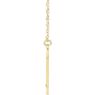 Picture of Small 23 mm 3-Letter Script Monogram Birthstone Necklace