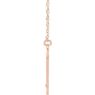 Picture of Small 23 mm 3-Letter Script Monogram Birthstone Necklace