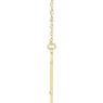 Picture of Medium 28 mm 3-Letter Script Monogram Birthstone Necklace