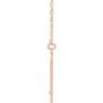 Picture of Medium 28 mm 3-Letter Script Monogram Birthstone Necklace