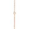 Picture of Large 32 mm 3-Letter Script Monogram Birthstone Necklace