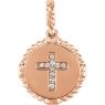 Picture of Diamond Cross Rope Pendant