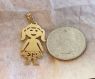 Picture of 14K Kids charm. Carved Name