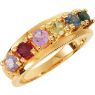 Picture of Gold 1 to 7 Round Stones Mother's Ring