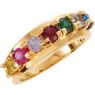 Picture of Gold 1 to 7 Round Stones Mother's Ring