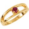 Picture of Gold 1 to 7 Round Stones Mother's Ring