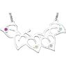 Picture of Gold 1 to 5 Stones Mother's Heart Necklace