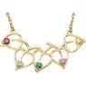Picture of Gold 1 to 5 Stones Mother's Heart Necklace