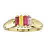 Picture of Gold 2 to 6 Baguette Stones Mother's Ring