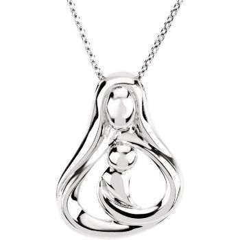 Picture of Silver Mother and 1 Child Necklace