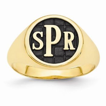 Picture of 14K Gold Men's Monogram Ring