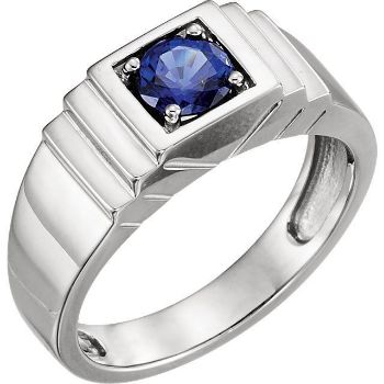 Picture of Men's Created Sapphire Ring