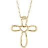 Picture of 14K Gold Open Heart Cross Pendant