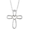 Picture of 14K Gold Open Heart Cross Pendant