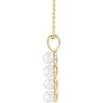Picture of 14K Gold Freshwater Cultured Pearl Cross Pendant