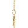 Picture of 14K Gold Heart with Cross Youth Pendant